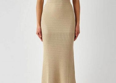 Twinset γυναικείο midi φόρεμα πλεκτό - 261TT3011 Μπεζ - TWINSET - 