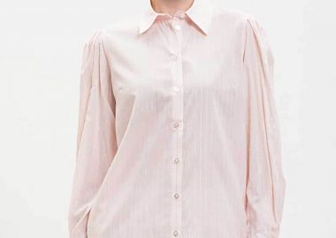 Twinset γυναικείο ριγέ πουκάμισο - 261TE2081 Ροζ - TWINSET - 