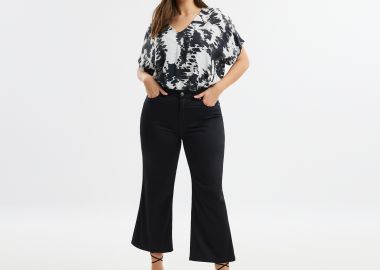 Τζιν basic flare cropped - MAT FASHION - 