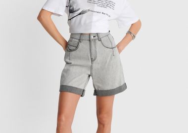 Τζιν βερμούδα με ρεβέρ - 5206179074421 -  - 