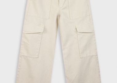 Τζην cargo wide leg για κορίτσι - ΒΑΝΙΛΙΑ 16-225203-2 - energiers - 