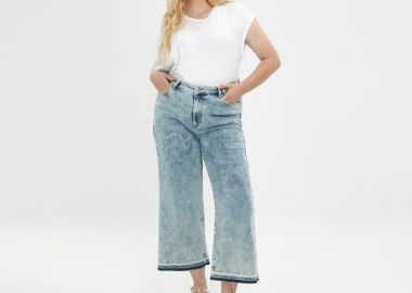 Τζιν φαρδύ με ξέφτια - MAT FASHION - 