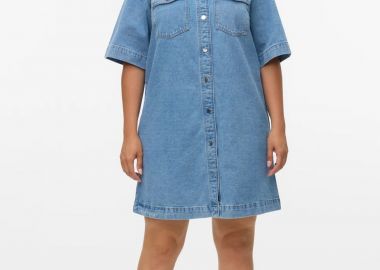 Τζιν φόρεμα σεμιζιέ με τσεπάκια VERO MODA -  - 