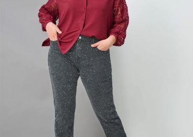 Τζιν με glitter σε denim black χρώμα -  - 