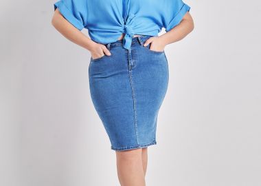 Τζιν μίντι φούστα pencil -  - 