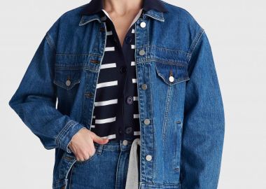 Τζιν μπουφάν με μυτερό γιακά - 5206179074353 -  - 