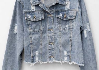 τζην μπουφάν με ξέφτια Ready - PerfectDress.gr - 