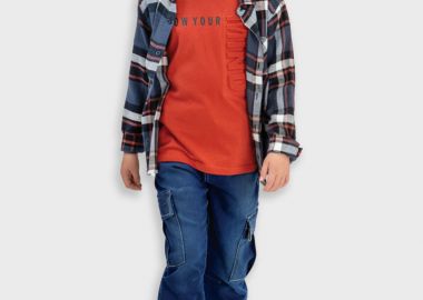 Τζην παντελόνι cargo - ΜΠΛΕ ΤΖΗΝ 13-125001-2 - energiers - 