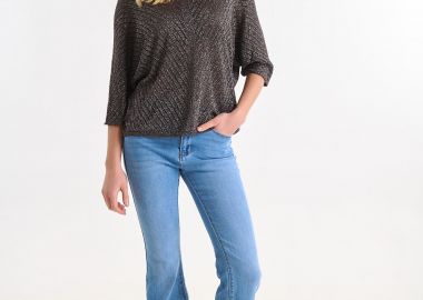 Τζιν Παντελόνι Flare Ψηλόμεσο Με Ελαστικότητα -  - 