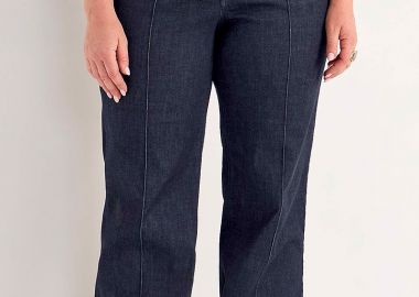 Τζιν παντελόνι με νερβίρ σε dark blue denim χρώμα -  - 