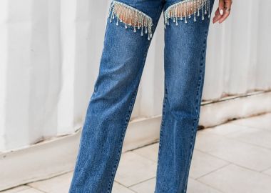 ΤΖΙΝ ΠΑΝΤΕΛΟΝΙ ΜΕ ΣΤΡΑΣ - SAULINA - fashionroom - 