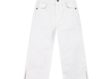 Τζην παντελόνι wide leg για κορίτσι - Εκρού 15-225303-2 - energiers - 