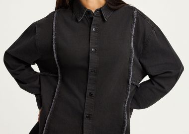 Τζην πουκάμισο με distressed-effect - FUNKY BUDDHA - 