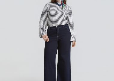 Τζιν ψηλόμεσο wide-leg - MAT FASHION - 