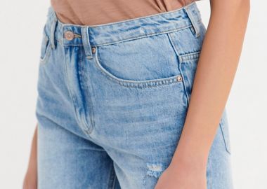 Τζιν σορτς με φθορές - FUNKY BUDDHA - 