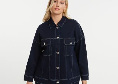 Τζιν τζάκετ με τσέπες - MAT FASHION - 