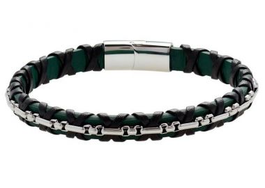 U.S. POLO Βραχιόλι από Aνοξείδωτο ατσάλι Black & Dark Green JW9322BR - U.S. Polo Jewellery - 
