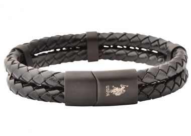 U.S. POLO Βραχιόλι από Aνοξείδωτο ατσάλι Black JW9097BR - U.S. Polo Jewellery - 