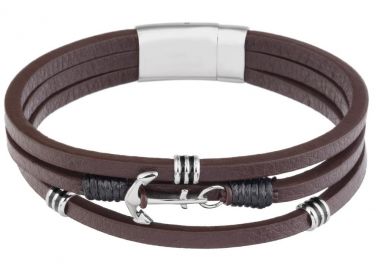U.S. POLO Βραχιόλι από Ανοξείδωτο ατσάλι Brown JW9092BR - U.S. Polo Jewellery - 