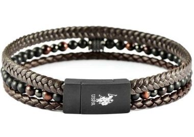 U.S. POLO Βραχιόλι από Aνοξείδωτο ατσάλι Brown JW9222BR - U.S. Polo Jewellery - 