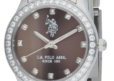U.S. POLO Felicity Crystals - USP8404GY, Silver case with Stainless Steel Bracelet - U.S. Polo - 