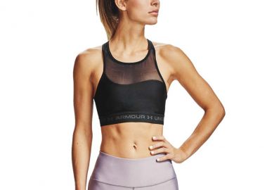 UA ARMOUR MID CROSSBACK BRA ΜΑΥΡΟ - UNDER ARMOUR - 