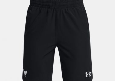 UA BOYS' PROJECT ROCK WOVEN SHORTS ΜΑΥΡΟ - UNDER ARMOUR - 