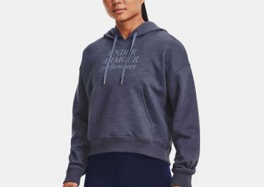 UA ESSENTIAL FLEECE SCRIPT HOODIE ΓΚΡΙ - UNDER ARMOUR - 