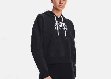 UA ESSENTIAL FLEECE SCRIPT HOODIE ΜΑΥΡΟ - UNDER ARMOUR - 