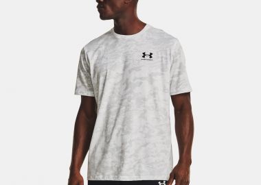 UNDER ARMOUR ABC CAMO LOGO T-SHIRT ΑΣΠΡΟ - UNDER ARMOUR - 