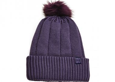 Under Armour Around Town ColdGear® Infrared Γυναικείος Pom Pom Beanie Σκούφος σε Μωβ χρώμα 1365936-500 - Under armour - 