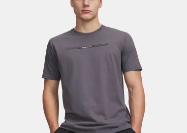 UNDER ARMOUR BLUR WORDMARK T-SHIRT ΓΚΡΙ - UNDER ARMOUR - 