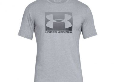 Under Armour Boxed Sportstyle Αθλητικό Ανδρικό T-shirt Γκρι με Λογότυπο 1329581-035 - Under armour - 