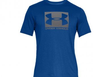 Under Armour Boxed Sportstyle Αθλητικό Ανδρικό T-shirt Μπλε με Λογότυπο 1329581-400 - Under armour - 