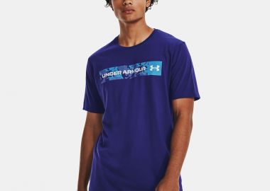 UNDER ARMOUR CAMO CHEST STRIPE T-SHIRT ΜΠΛΕ - UNDER ARMOUR - 