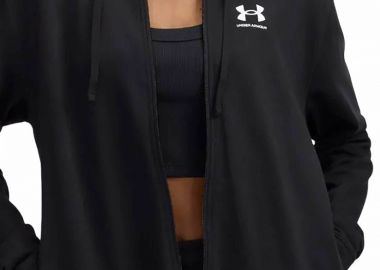Under Armour γυναικεία ζακέτα φούτερ με κουκούλα Regular Fit - 6005509 Μαύρο - UNDER ARMOUR - 