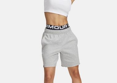 Under Armour γυναικείο σορτς με ελαστική μέση Relaxed Fit - 1389632 Γκρι - UNDER ARMOUR - 