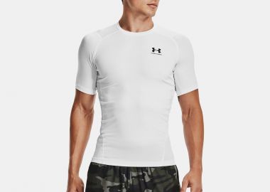 UNDER ARMOUR HEATGEAR ARMOUR COMPRESSION T-SHIRT ΑΣΠΡΟ - UNDER ARMOUR - 