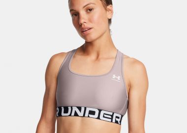 UNDER ARMOUR HEATGEAR ARMOUR MID BRANDED SPORTS BRA ΓΚΡΙ - UNDER ARMOUR - 