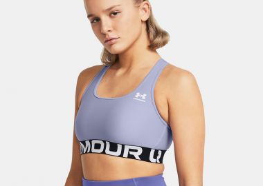 UNDER ARMOUR HEATGEAR ARMOUR MID BRANDED SPORTS BRA ΜΩΒ - UNDER ARMOUR - 