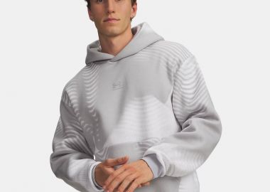 UNDER ARMOUR ICON FLEECE PRINTED HOODIE ΓΚΡΙ - UNDER ARMOUR - 