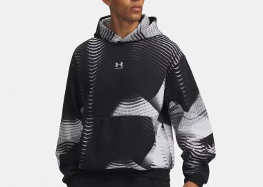 UNDER ARMOUR ICON FLEECE PRINTED HOODIE ΜΑΥΡΟ - UNDER ARMOUR - 