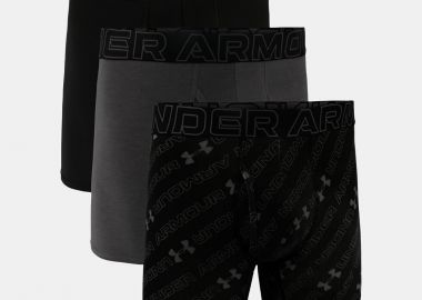 UNDER ARMOUR PERFORMANCE COTTON 6IN BOXERJOCK 3-PACK ΜΑΥΡΟ - UNDER ARMOUR - 