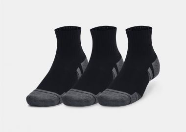 UNDER ARMOUR PERFORMANCE COTTON QUARTER SOCKS 3-PACK ΜΑΥΡΟ - UNDER ARMOUR - 