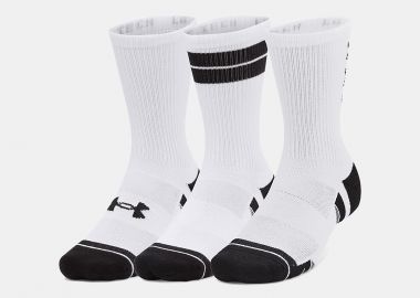 UNDER ARMOUR PERFORMANCE TECH CREW SOCKS 3-PACK ΑΣΠΡΟ - UNDER ARMOUR - 