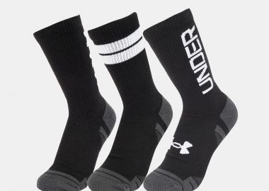 UNDER ARMOUR PERFORMANCE TECH CREW SOCKS 3-PACK ΜΑΥΡΟ - UNDER ARMOUR - 