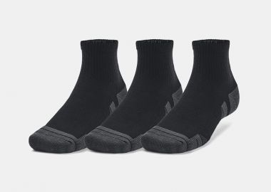 UNDER ARMOUR PERFORMANCE TECH QUARTER SOCKS 3-PACK ΜΑΥΡΟ - UNDER ARMOUR - 
