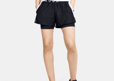 UNDER ARMOUR PLAY UP 2-IN-1 SHORTS ΜΑΥΡΟ - UNDER ARMOUR - 