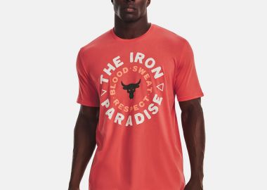 UNDER ARMOUR PROJECT ROCK IRON CIRCLE T-SHIRT ΚΟΚΚΙΝΟ - UNDER ARMOUR - 