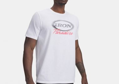 UNDER ARMOUR PROJECT ROCK IRON GRAPHIC T-SHIRT ΑΣΠΡΟ - UNDER ARMOUR - 